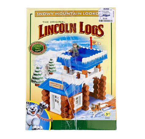 Lincoln Logs Snowy Mountain Lookout New Complete Building Set Plus