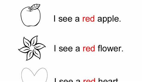 Red Coloring Page Printable To Tiny Print | Color activities, Color