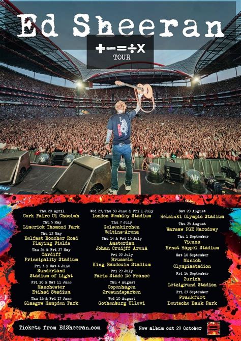 Ed Sheeran Europe Concert Tour In 2022 Pop Marketing Mind Life Tv