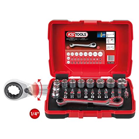 KS Tools 918 3050 1 4 11 mm Durchgangs Steckschlüssel und Bit Satz