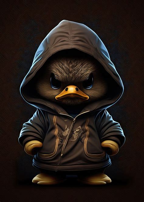 Hoodie Angry Duck Poster By 21 Mxm Displate