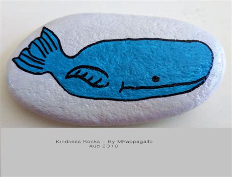 Whale Painted Rock Aug 2018 Painted Rock Animals Hand Painted