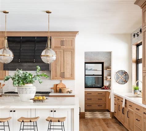 Our Favorite Natural Wood Kitchens Studio Mcgee Modern Kitchen