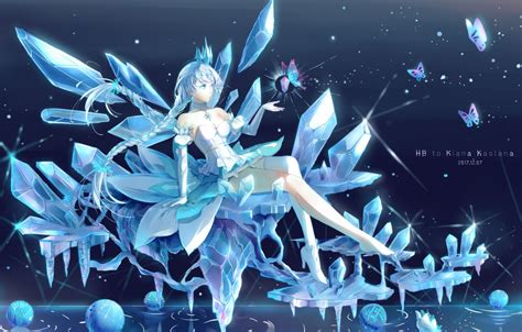 Wallpaper Girl Ice Magic Ice Images For Desktop Section арт Download