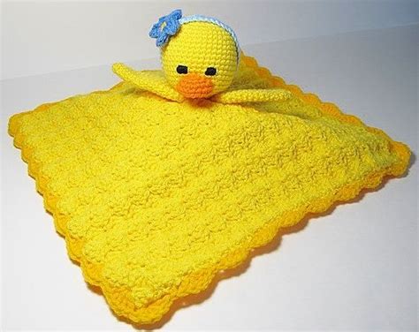Crochet Duck Lovey Etsy Baby Blanket Crochet Lovey Crochet