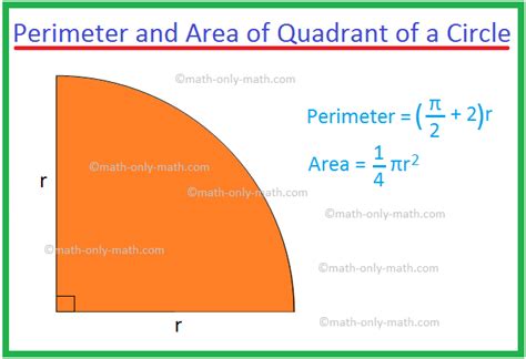 Area And Perimeter Of A Semicircle And Quadrant Of A Circle Examples