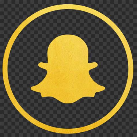 Maybe you would like to learn more about one of these? Golden Gold Round Outline Snapchat Logo Icon PNG | Citypng