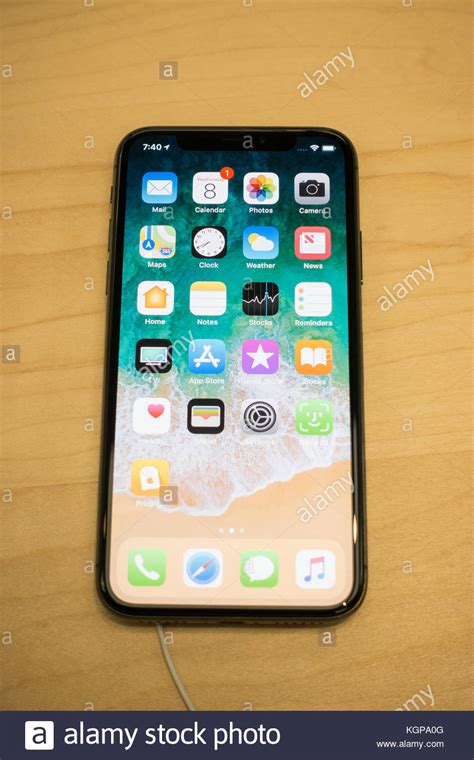 Home Screen Showing Icon On A New Iphone X Ios 11 Stock