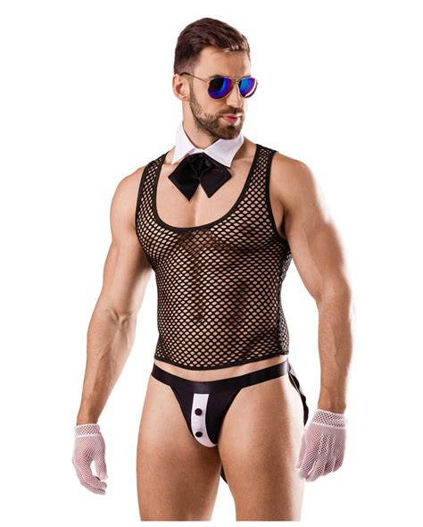 Male Stripper Kit Mens Fancy Dress Naked Butler Costume Kleidung Accessoires EN