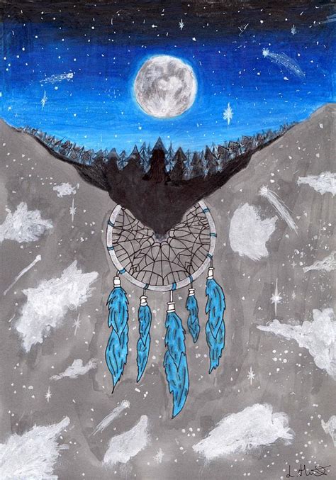 Dream Catcher Night Sky Drawing By Loren Hill