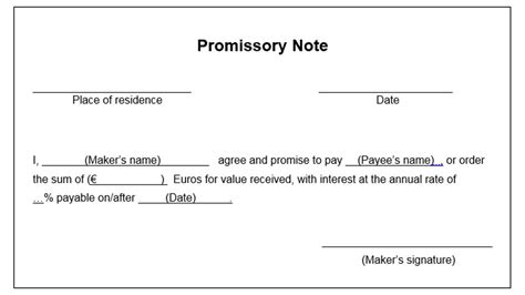 Promissory Note Definition And Parties Involved Paiementor