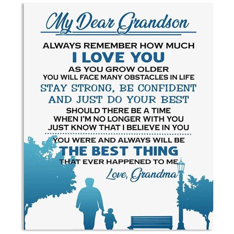 always remember how much i love you t for grandson from grandma vertical poster poster art