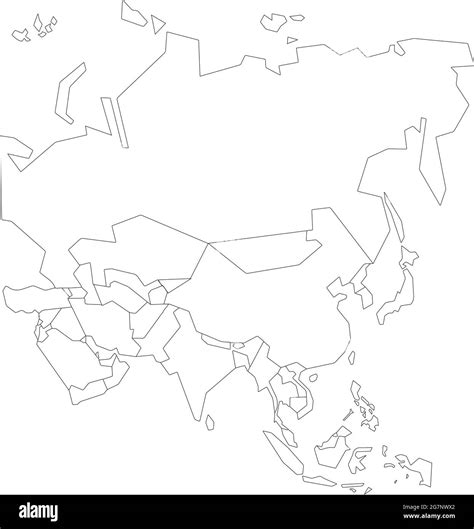 Lista Foto Mapa De Asia Blanco Y Negro Actualizar