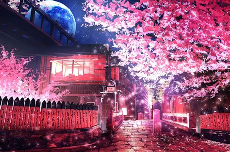 Resultado de imagen para kawaii . 2560x1700 Cherry Tree Anime Chromebook Pixel HD 4k ...