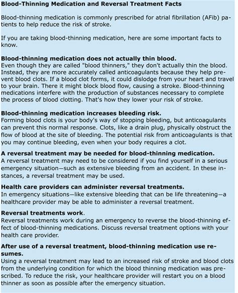 Blood Thinning Medication And Reversal Treatment Facts Healthywomen