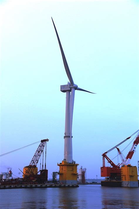 Worlds Largest Floating Wind Turbine Anchored Off Coast Of Fukushima