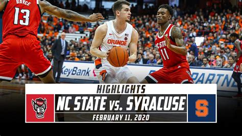 Nc State Vs Syracuse Basketball Highlights 2019 20 Stadium Youtube