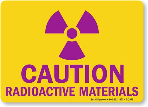 Caution Radioactive Materials Signs Radiation Warning Signs Sku S