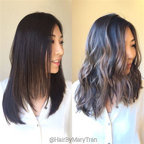 How i create my caramel hair color tones in my naturally black hair without the brassy orange! Ashy brown highlights on dark Asian hair - Yelp