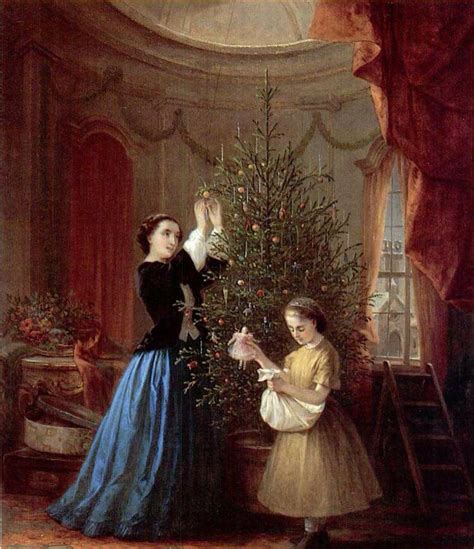 Decorating The Christmas Tree 1865 Author Louis Lang German
