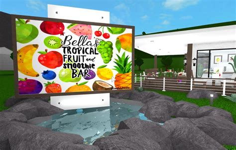 Roblox Bloxburg Bella S Tropical Fruit Smoothie Bar Youtube