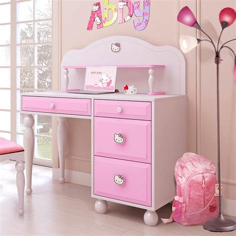 Hello Kitty Desk With Hutch Pink Furniture Girls Bedroom Furniture