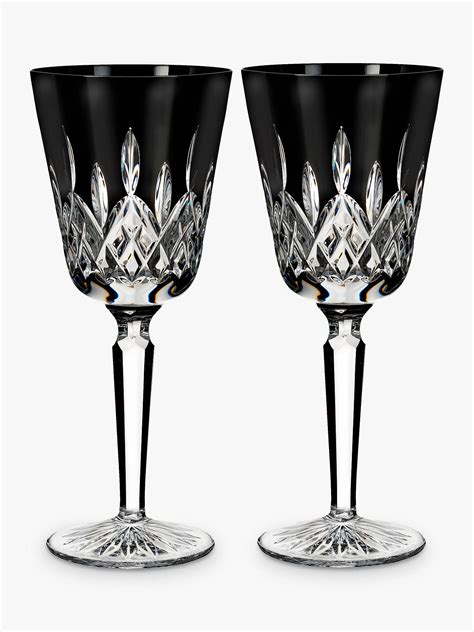 Waterford Black Tall Cut Crystal Glass Goblet Set Of 2 At John Lewis And Partners