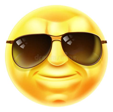 Gli Occhiali Da Sole Raffreddano L'emoticon Di Emoji Illustrazione