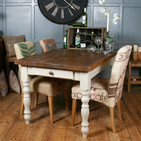 Solid Wood Vintage Farmhouse Table By Handf
