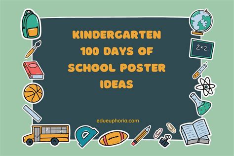 9 Best Kindergarten 100 Days Of School Poster Ideas