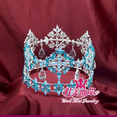 Miss World Pageant Crownrhinestone Crown Tiara By Crystal For Pageant