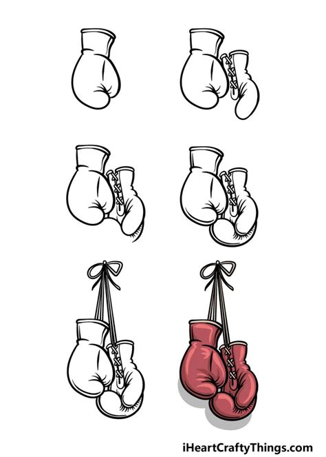 Boxing Gloves Drawing How To Draw Boxing Gloves Step By Step