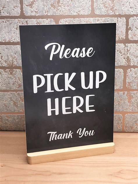 Please Pick up Here Sign Available as Freestanding or - Etsy UK | Sign