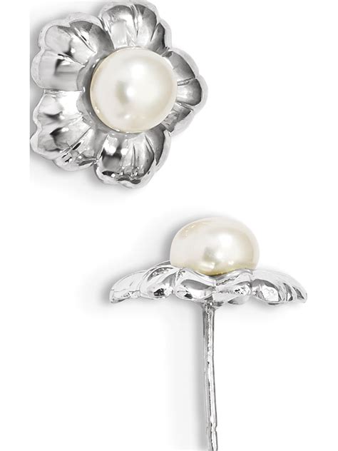 Jewelry By Sweet Pea Designer 14k White Gold 5 6mm Button Fwc Pearl