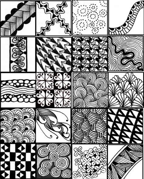 Free Zentangle Patterns Coloring Pages