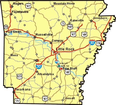 Arkansas Map And Arkansas Satellite Image