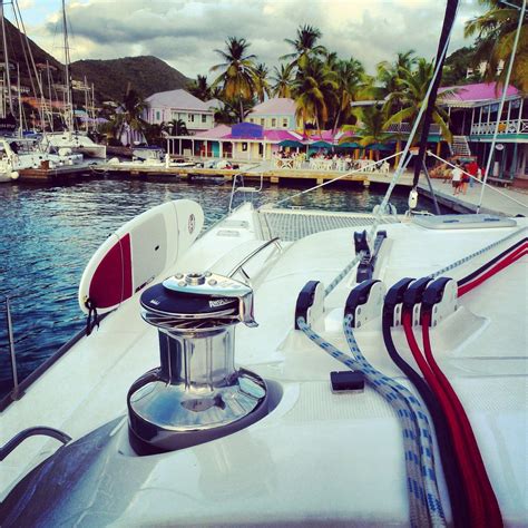 Looking Down The Deck Of The Biggest Bareboat In The Bvi They Voyage