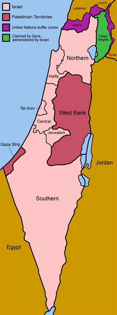 Izrael, palestina, cenzura 1126 slov. Map of Israel (Map Districts) : Worldofmaps.net - online ...
