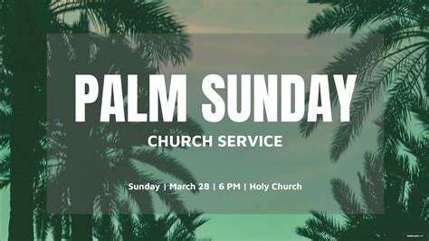 Palm Sunday Facebook Event Cover Template Psd