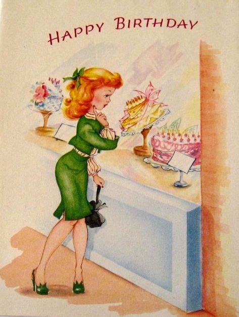 Pin By Daniele On Women Vintage Birthday Cards Vintage Birthday