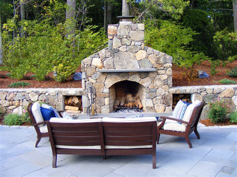 Bring Those Inside Elements Out An Outdoor Fireplace Adds Warmth To