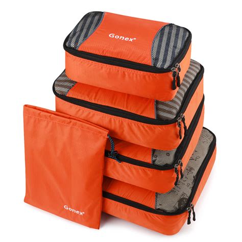 5pcs Waterproof Nylon Storage Bags Packing Cube Travel Luggage