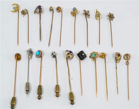 large collection of antique stick pins jewelry pins stick pins seed pearl 10k gold precious