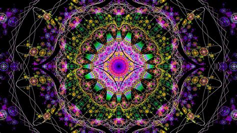 Colorful Ornament Fractal Mandala Hd Trippy Wallpapers Hd Wallpapers