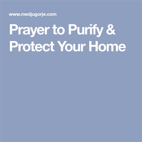 Prayer To Purify And Protect Your Home Novena Prayers Prayers