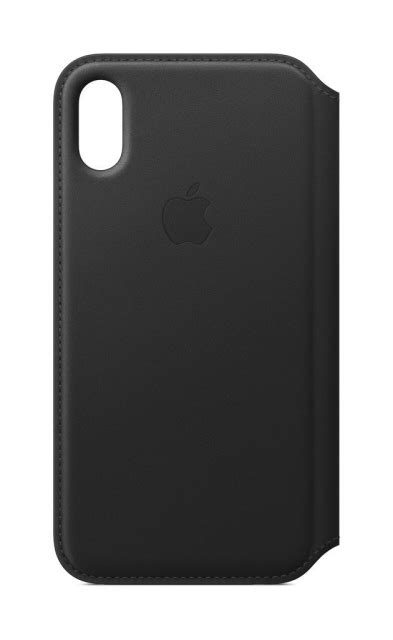 Apple Leather Folio Case For Iphone X Black Iclarified