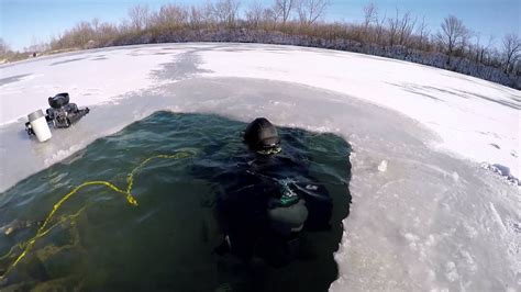 Ice Diving Jan 2015 Twin Quarry Youtube