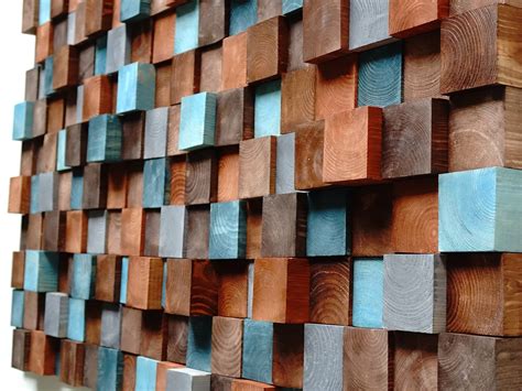 Wooden Wall Art Textured Wooden Wall Art Mosaic Wall Hanging Modern