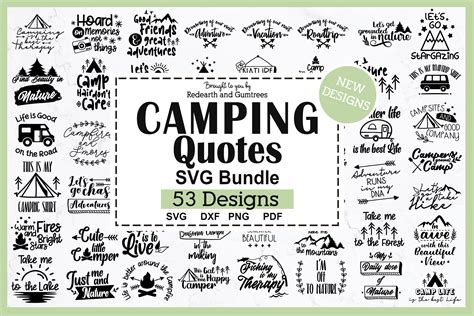 Camping Quotes Bundle Graphic By Redearth And Gumtrees Creative Fabrica