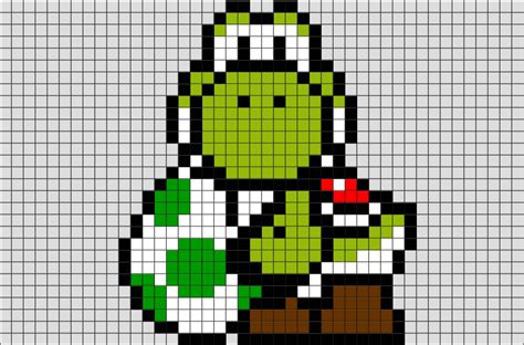 Mario Yoshi Pixel Art Brik